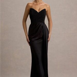 Club L London Black Strapless Gown